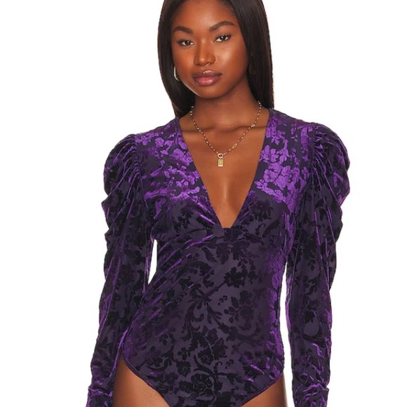 *NWT Free People Magic Hour Bodysuit  Deep Sea Combo - Picture 2 of 4